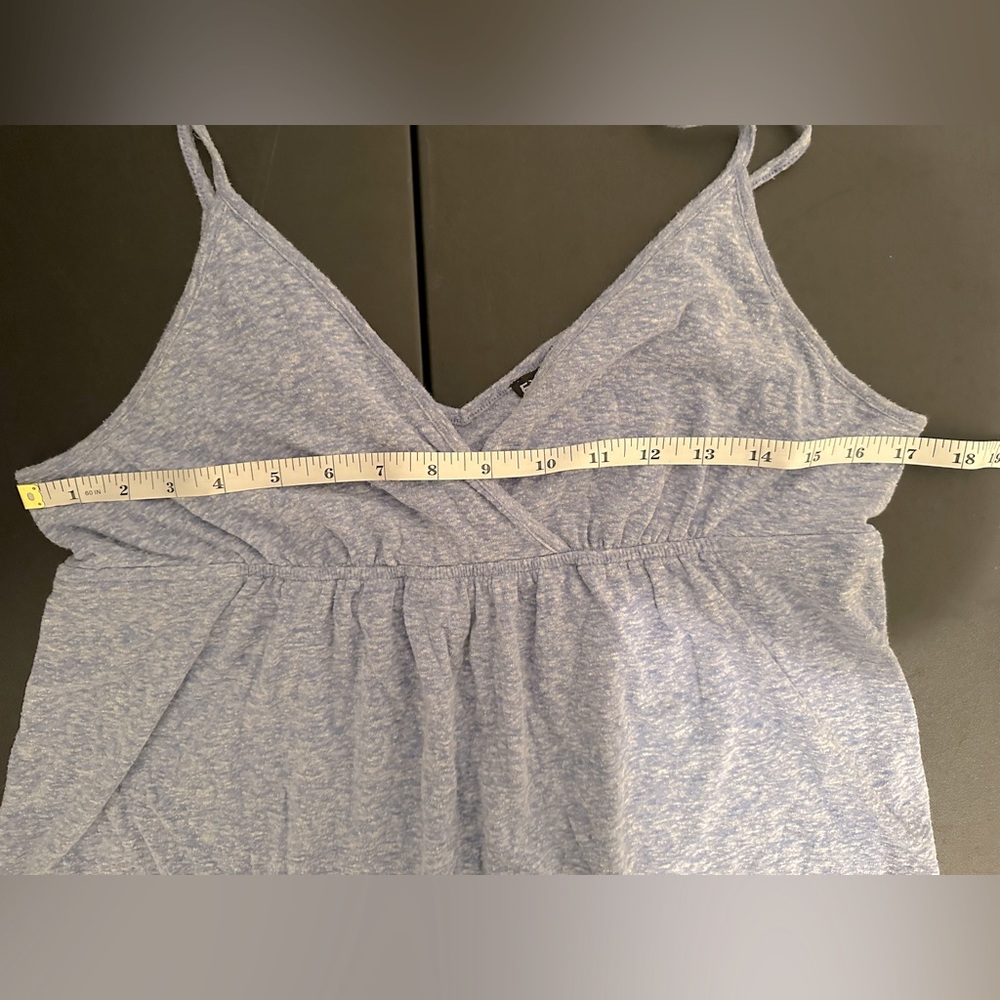 EXPRESS Boho Blue Babydoll Tank Top – Flowy & Lightweight - Picture 9 of 9